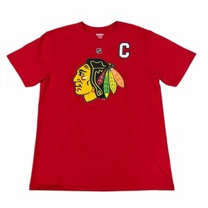 Reebok NHL Chicago Blackhawks Jonathan Toews #19 Shirt Jersey Mens Large Red